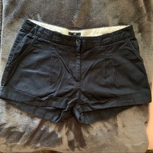 Black Pleated Shorts